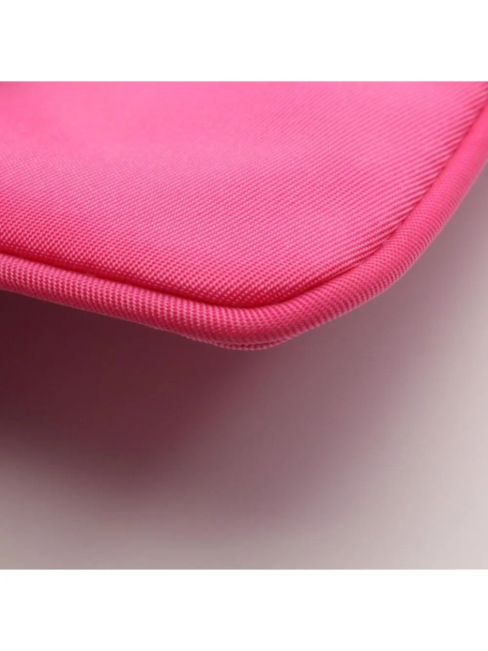 Prada Pouch Triangle Plate Pink Nylon Logo